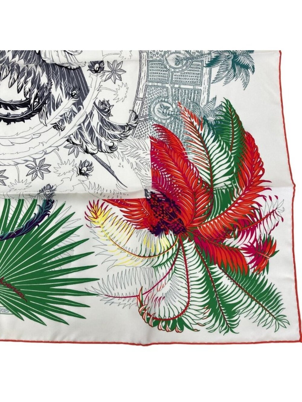 Hermes Carre 90 Mythiques Phoenix Silk Scarf White Multicolor - Picture 5 of 10
